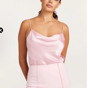 Cinq a Sept Silk Cami Cowl neck top- PURPLE